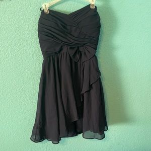 Navy Strapless Cocktail Dress